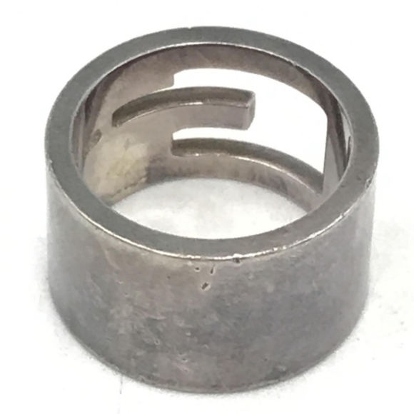 ⭐️Sz6 Gucci Full Inclusion Silver Cutout G Logo Band - Picture 4 of 11